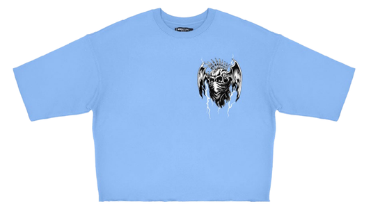 PUNK BAD HABITS RHINESTONES CROPPED TEE