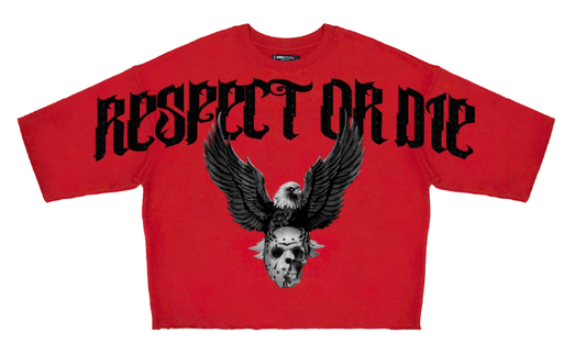 RESPECT OR DIE RHINESTONES CROPPED TEE (RK1481654)