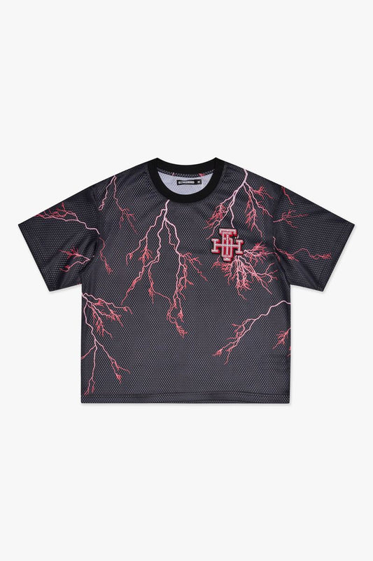 "SCRIMMAGE" BOX-FIT MESH TEE