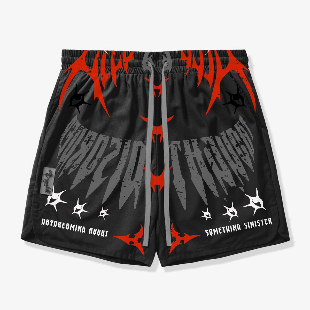 "SINISTER" POLY SHORTS (BLACK)