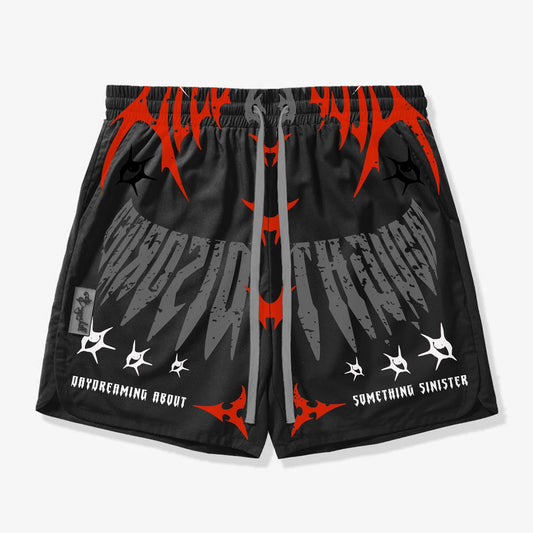 "SINISTER" POLY SHORTS (BLACK)