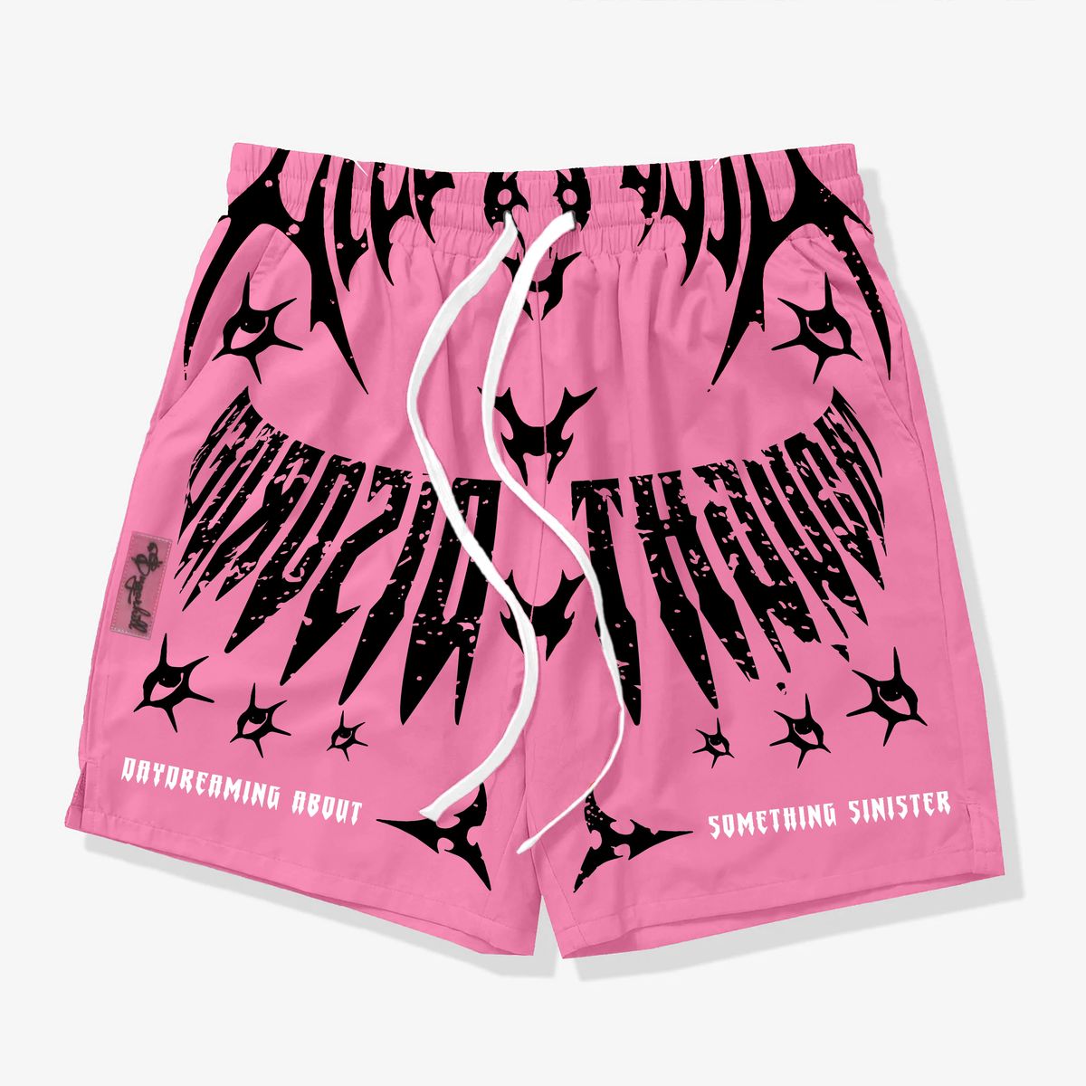 "SINISTER" POLY SHORTS (HOT PINK)