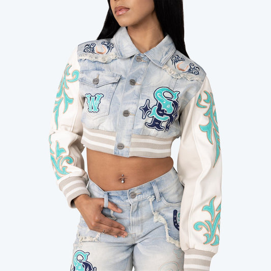CROPPED WESTERN DENIM JACKET