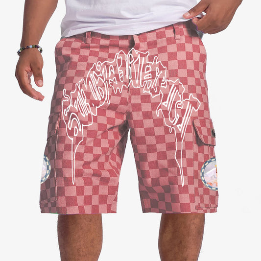 "ROOK" SHORTS (RED CHECKER)