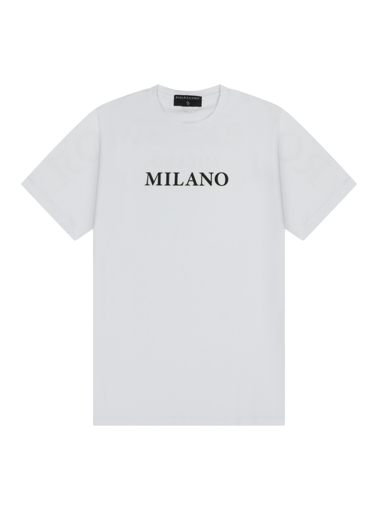Roberto Vino Shoulder Tee-WHITE