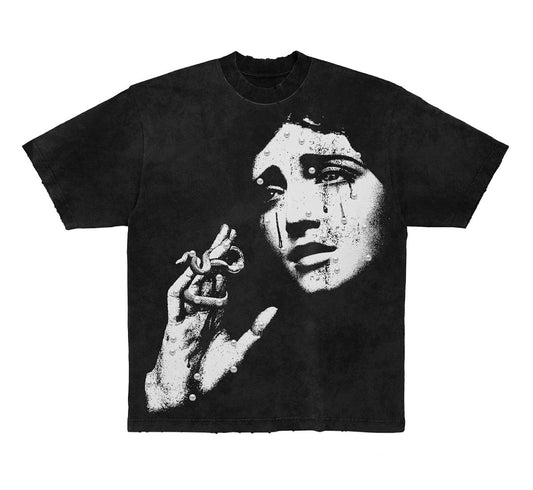 "Pearls 1 Tee" Black W