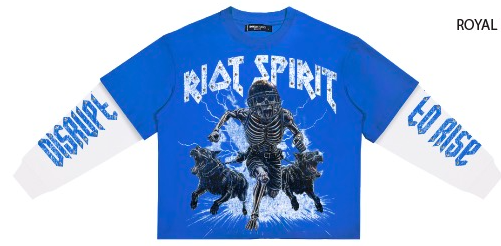 RIOT SPIRIT LAYERED LONG SLEEVE TEE