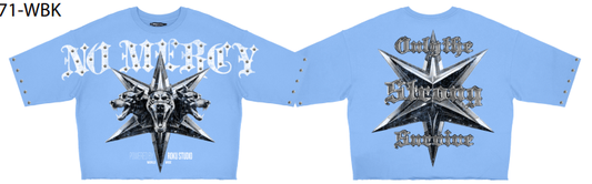 NO MERCY CROPPED FLEECE CREW