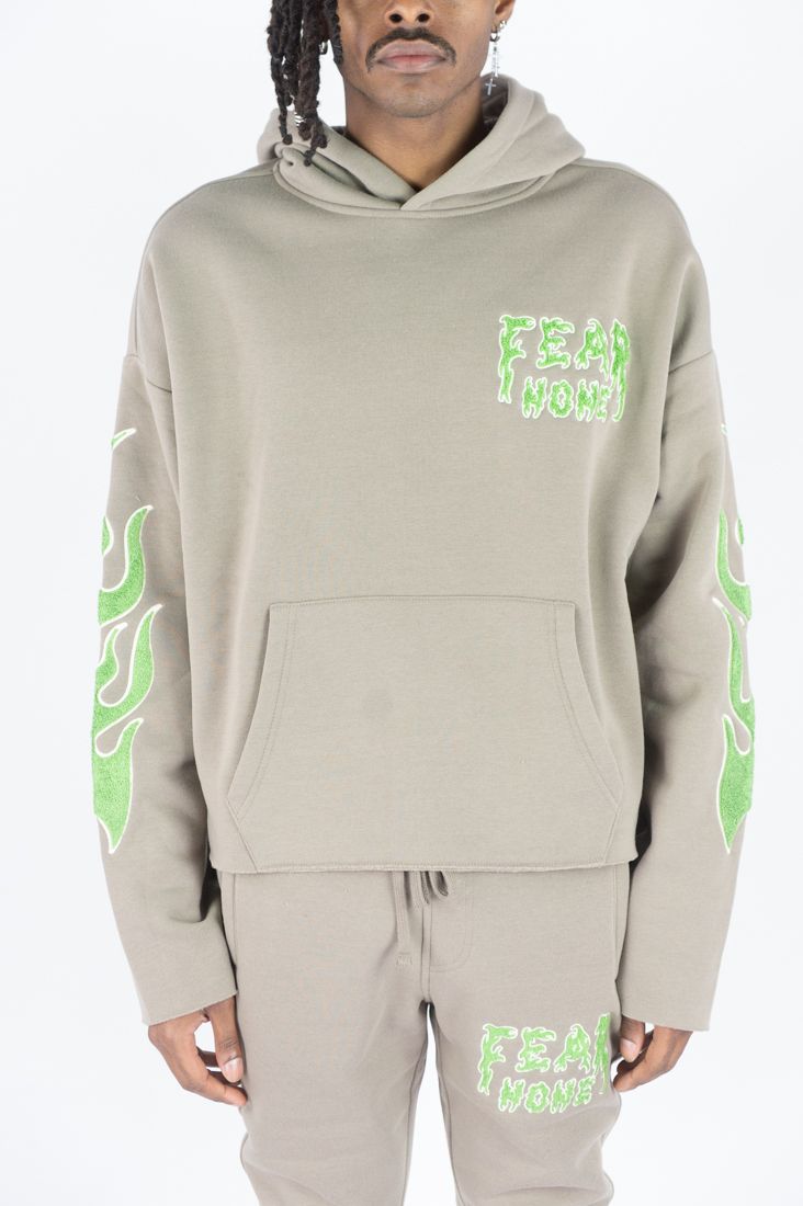 FEAR NONE CROP FLC HOODIE
