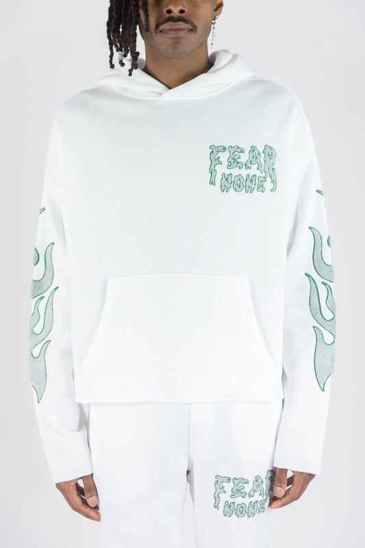 FEAR NONE CROP FLC HOODIE