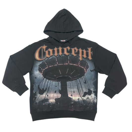 "CAROUSEL" HOODY- BLACK