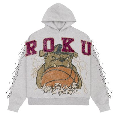 ROKU BULLDOG DROP SHOULDER CLASSIC FLEECE HOODIE
