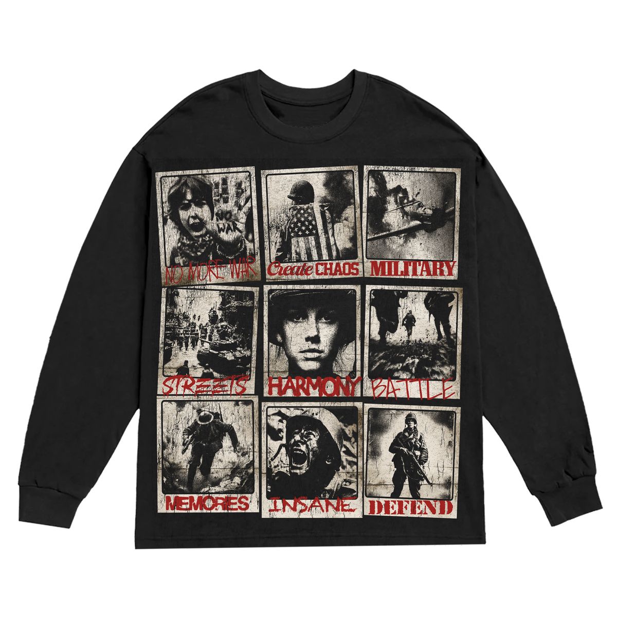CREATE CHAOS LONG SLEEVE BLACK