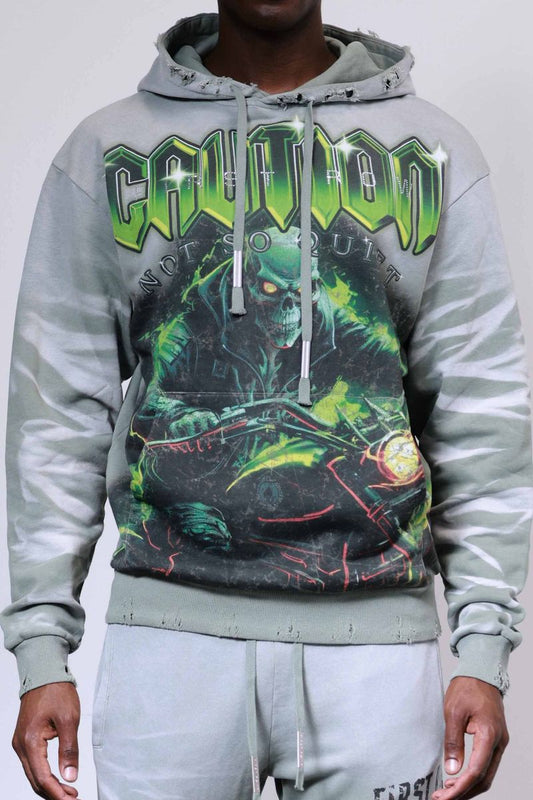 CAUTION NOT SO QUIET GHOST RIDER HOODIE
