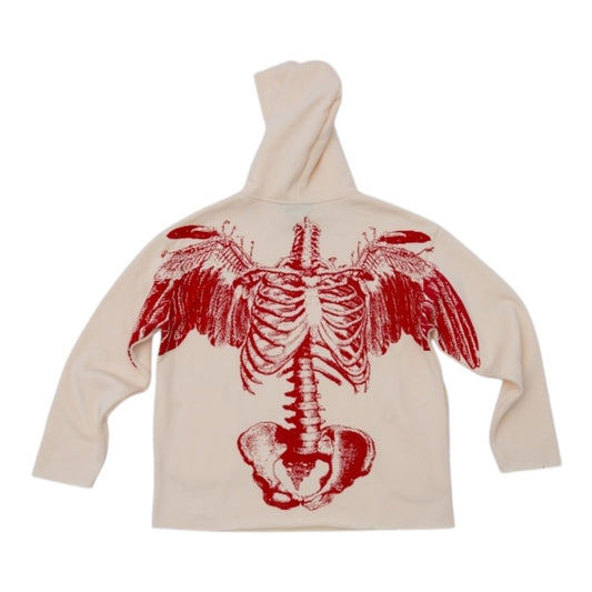 "Skelly Hoodie" Cream