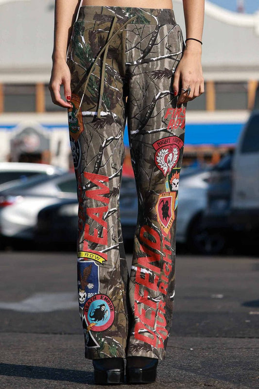 LOGO ALLOVER FLARE JOGGER