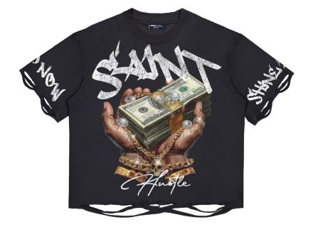 SAINT HUSTLE RHINESTONE BOXY TEE