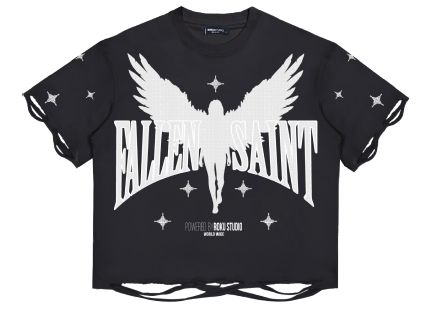 FALLEN SAINT RHINESTONE BOXY TEE