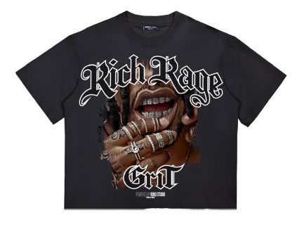RICH RAGE RHINESTONE BOXY TEE