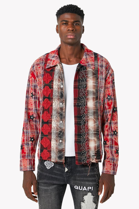 Blood Red Patch Flannel