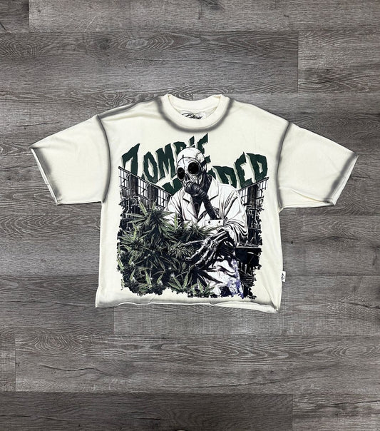 "ZOMBIE" F-TERRY CROPPED T-SHIRT