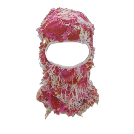 FUCSIA/CREAM SKI MASK