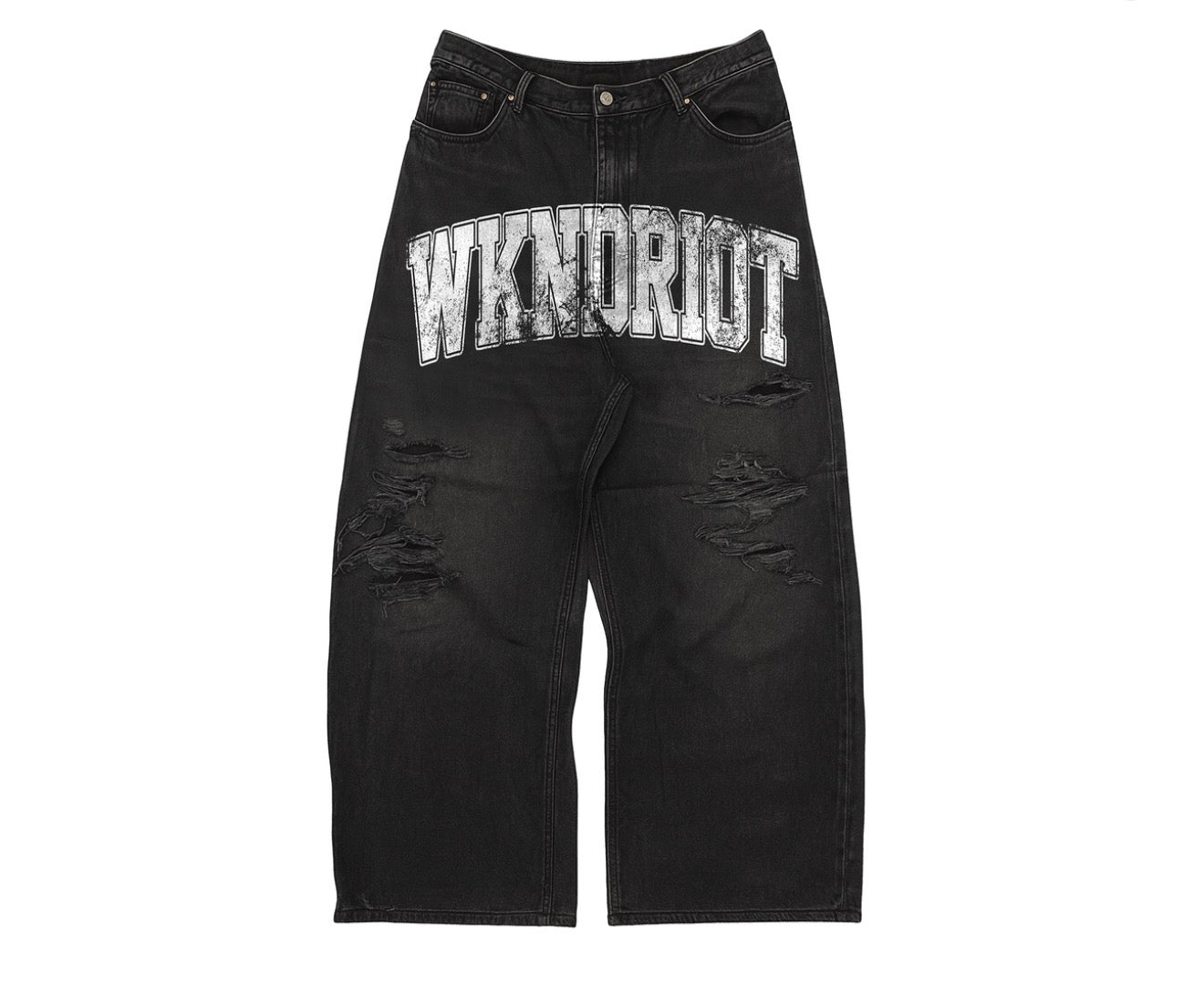 WKNDRIOT DISTRESSED DENIM