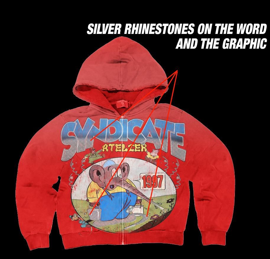 “ATELIER” HOODY- RED WASH