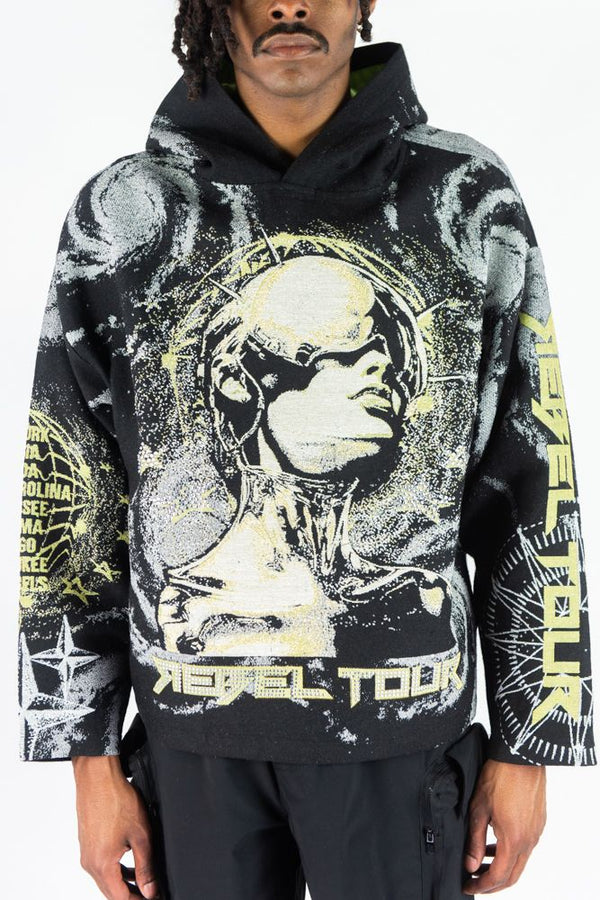 R.STONE - REBEL TOUR TAPESTRY HOODIE