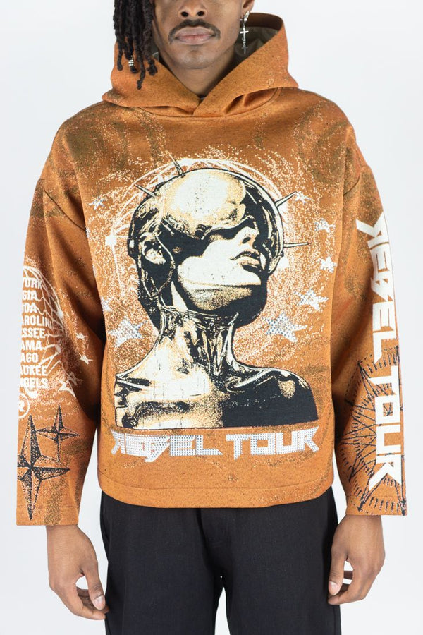 R.STONE - REBEL TOUR TAPESTRY HOODIE