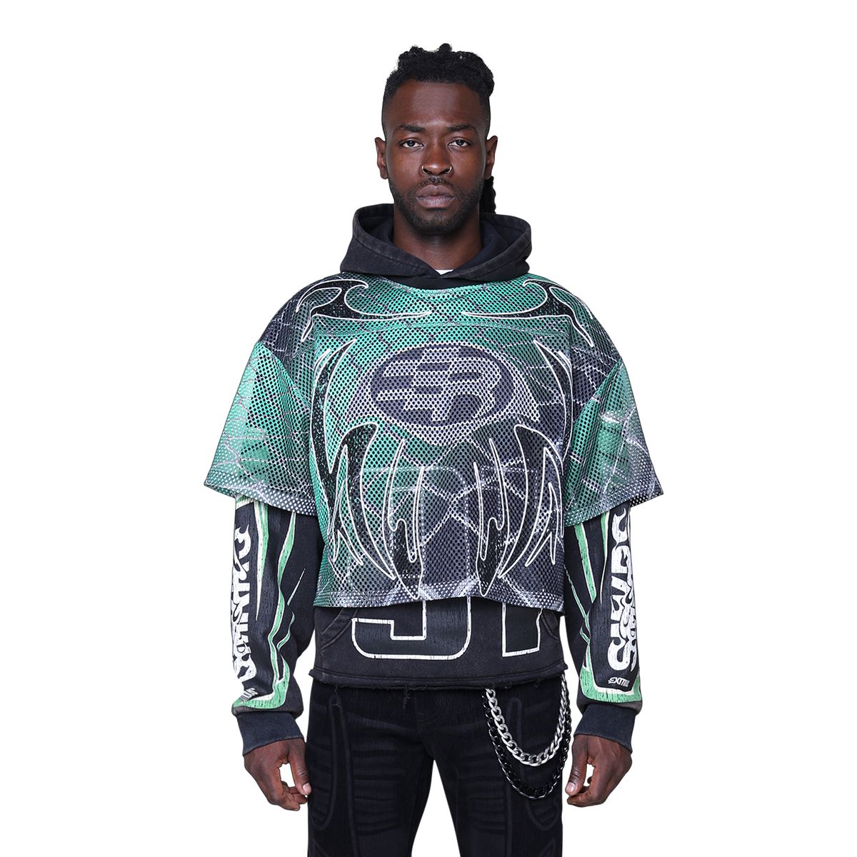 FIELD FLEECE 2FER HOODIE