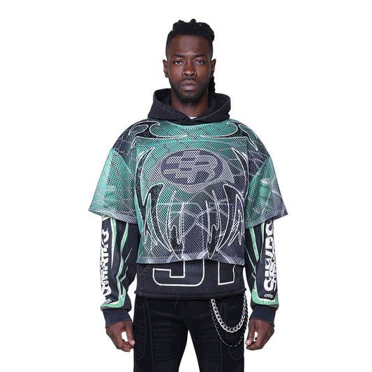 FIELD FLEECE 2FER HOODIE
