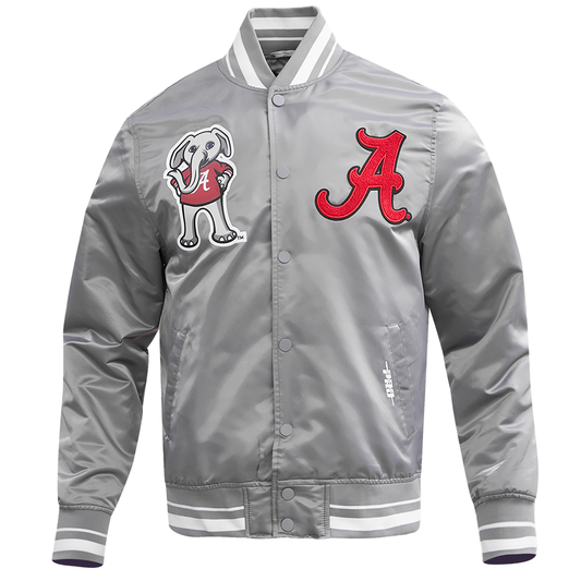 UNIVERSITY OF ALABAMA MEN'S SATIN JACKET COLLEGE CLASSIC CHENILLE