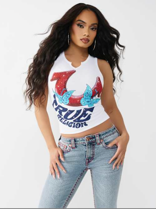 CR BRANDED V NOTCH RACER TANK