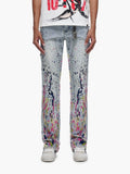 THE PAINTER- Light Blue Washed Stacked Denim