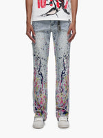 THE PAINTER- Light Blue Washed Stacked Denim