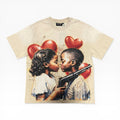 "Love" Tee- Cream W