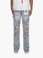THE PAINTER- Light Blue Washed Stacked Denim