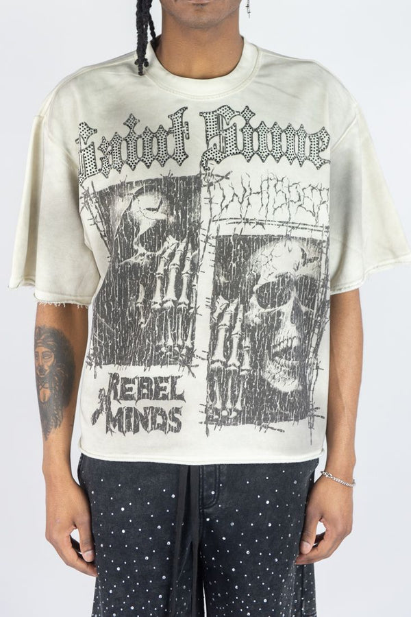 WHISPERS RHINESTONE CROP TEE