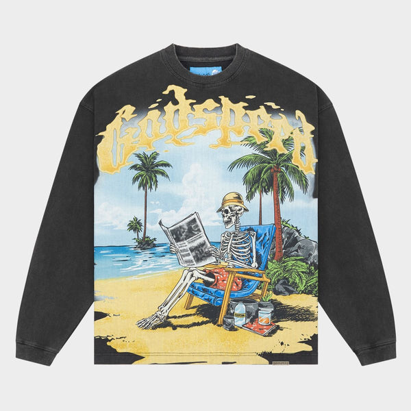 Skeleton Beach II LS T-shirt NG (Black Wash)