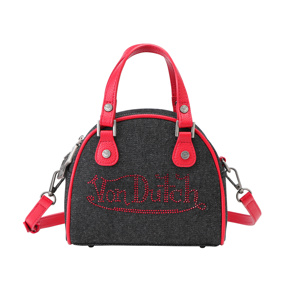 VON DUTCH DENIM BOWLING BAG