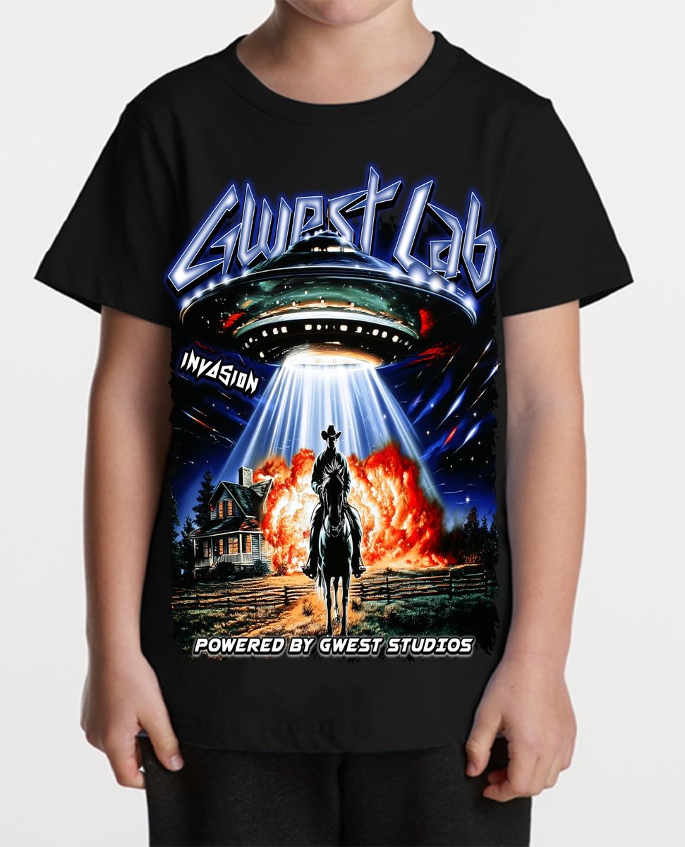 G WEST KIDS UFO COWBOY CLASH TEE