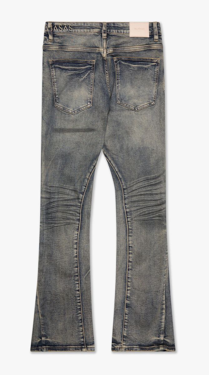 "FAX" STACKED DENIM