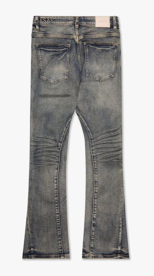 "FAX" STACKED DENIM