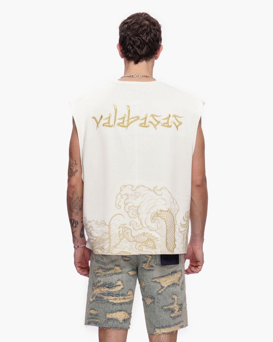 Kaito Cut-Off Tee White