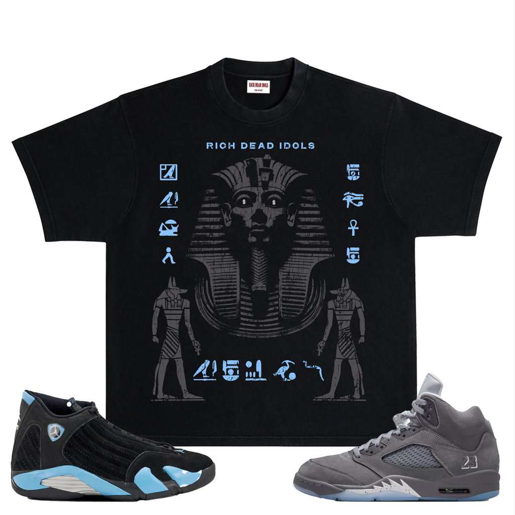 "PHARAOH" T-SHIRT BLACK GREY BLUE