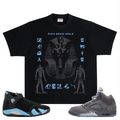 "PHARAOH" T-SHIRT BLACK GREY BLUE