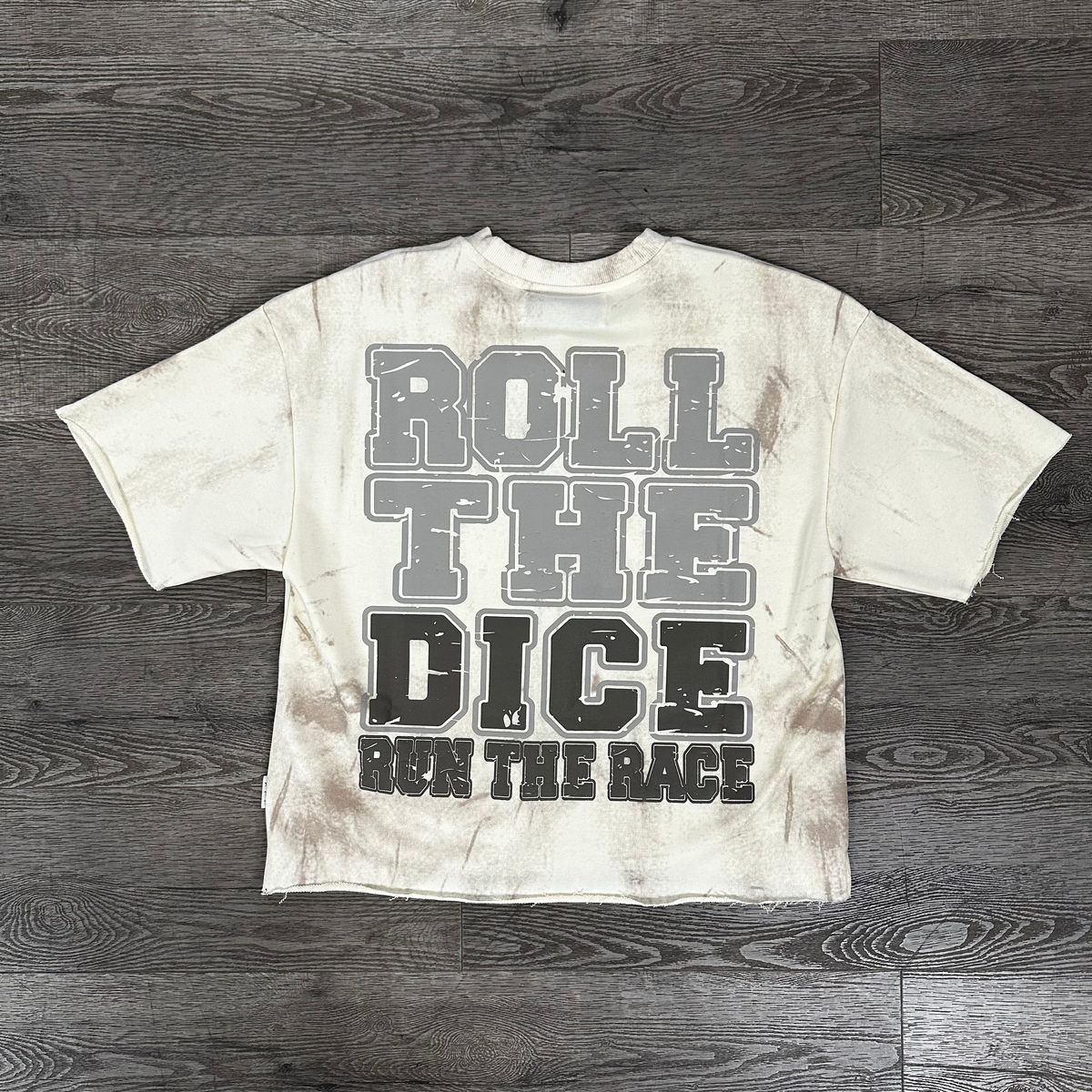 "HELL RUN" F-TERRY CROPPED T-SHIRT