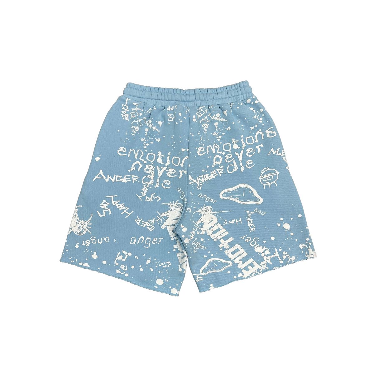 Blue 'Graffiti' shorts