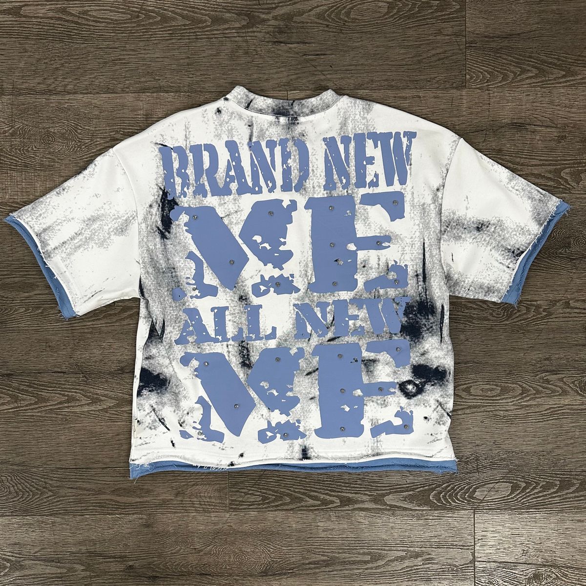 "BRAND NEW ME" F-TERRY CROPPED T-SHIRT